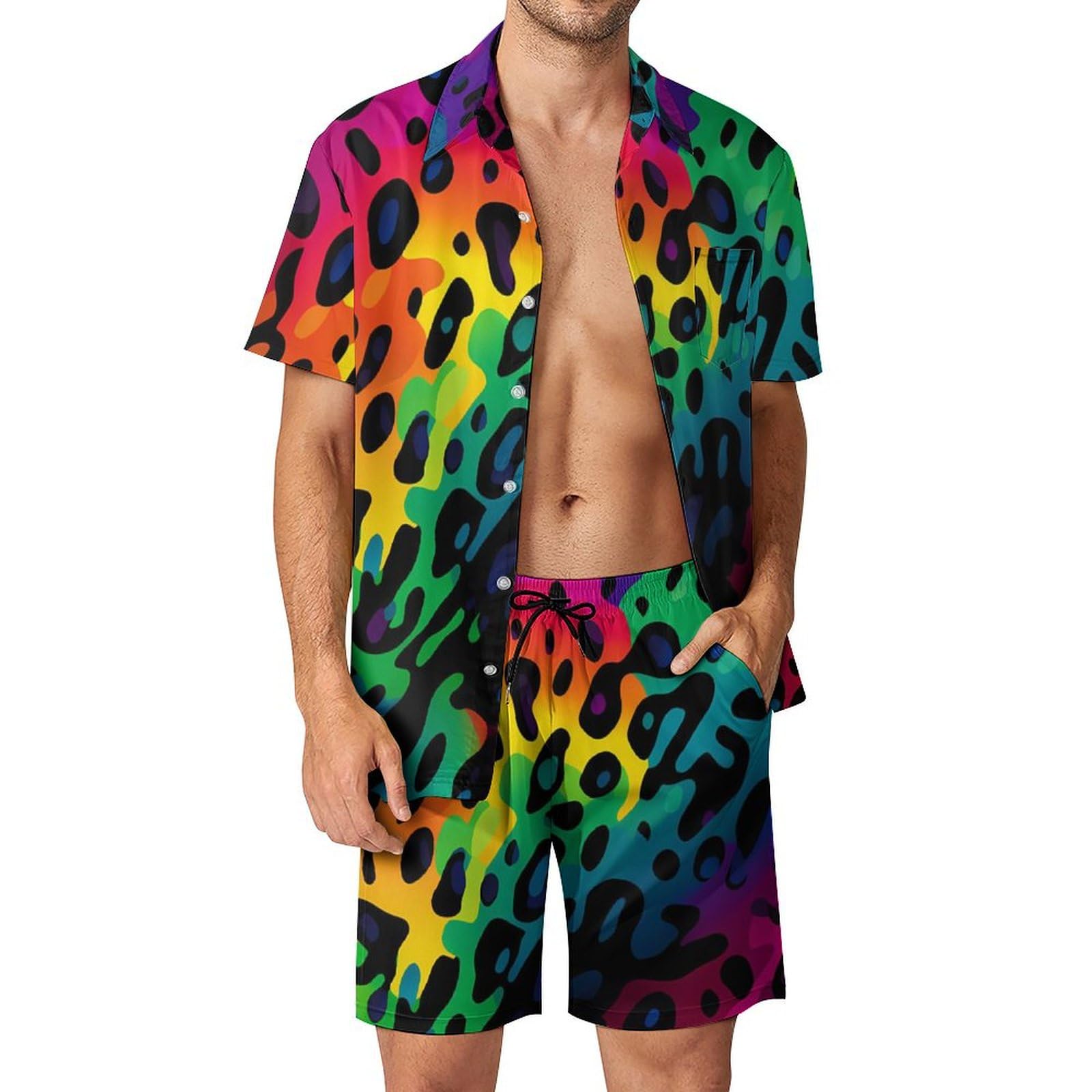 Street Fashion For Man - Yazlık Düzensiz Geometrik 3D Baskılı Erkek