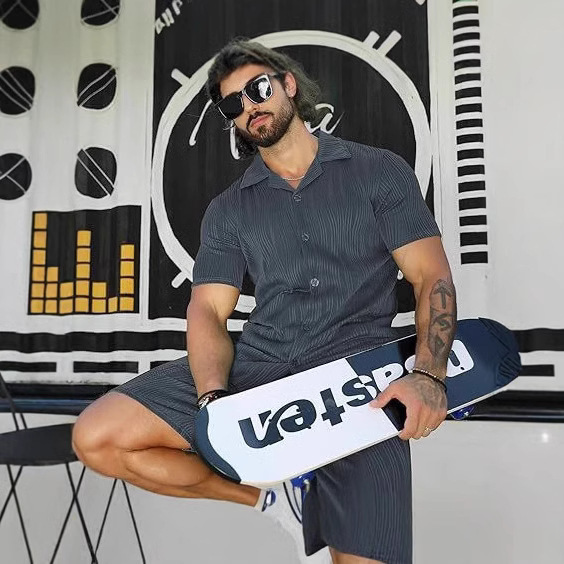 Erkek 2 Parça Takım Kısa Kollu - Street Fashion For Man incelemesi ve fiyatı