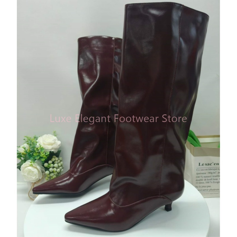 Bordo Sivri Uçlu Kitten Topukl - Street Fashion Lady incelemesi ve fiyatı