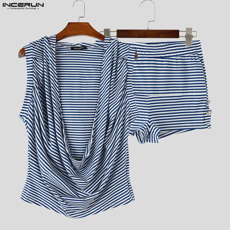 INCERUN Erkekler Çizgili Setle - Street Fashion For Man incelemesi ve fiyatı