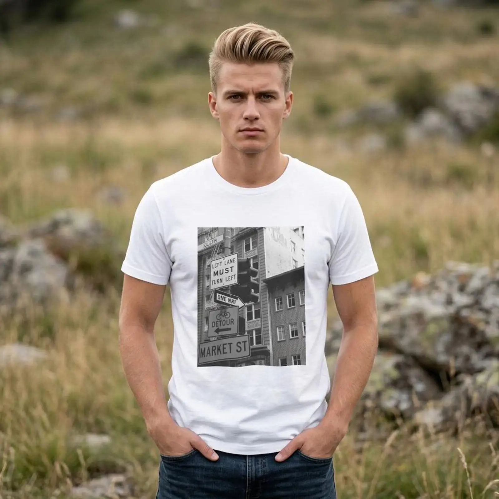 Market St Sokak Tabelaları Fot - Urban Street Fashion Photography incelemesi ve fiyatı