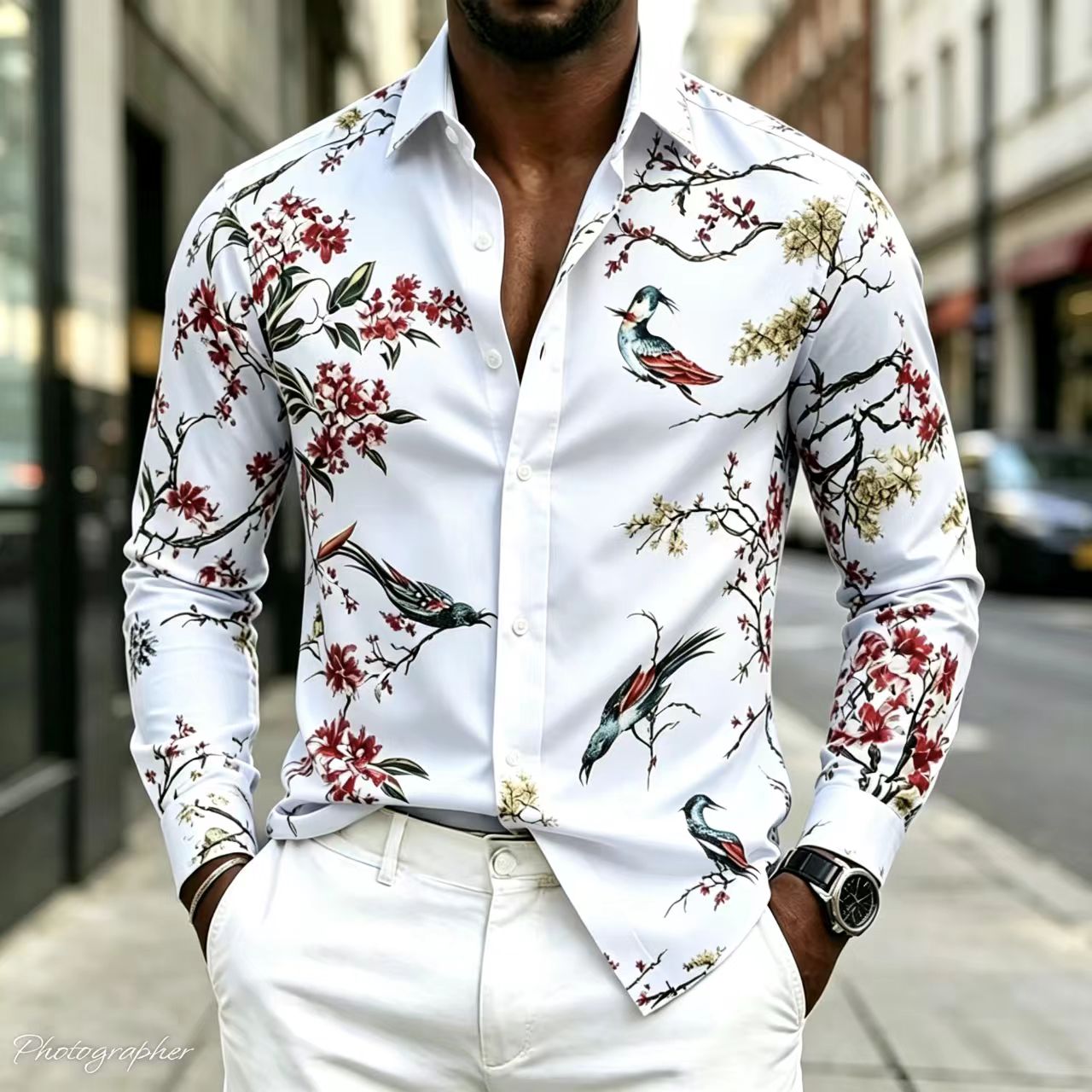 2026 Yeni Erkek Gömlek Yaka Uz - Street Fashion Shanghai incelemesi ve fiyatı