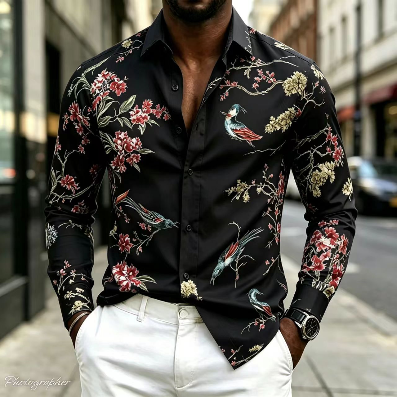 2026 Yeni Erkek Gömlek Yaka Uz - Street Fashion Shanghai incelemesi ve fiyatı