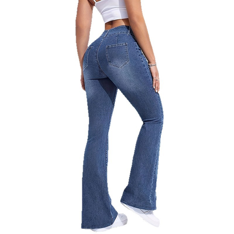 Yeni Kadın Taklit Denim Flare  - Street Fashion Shanghai incelemesi ve fiyatı
