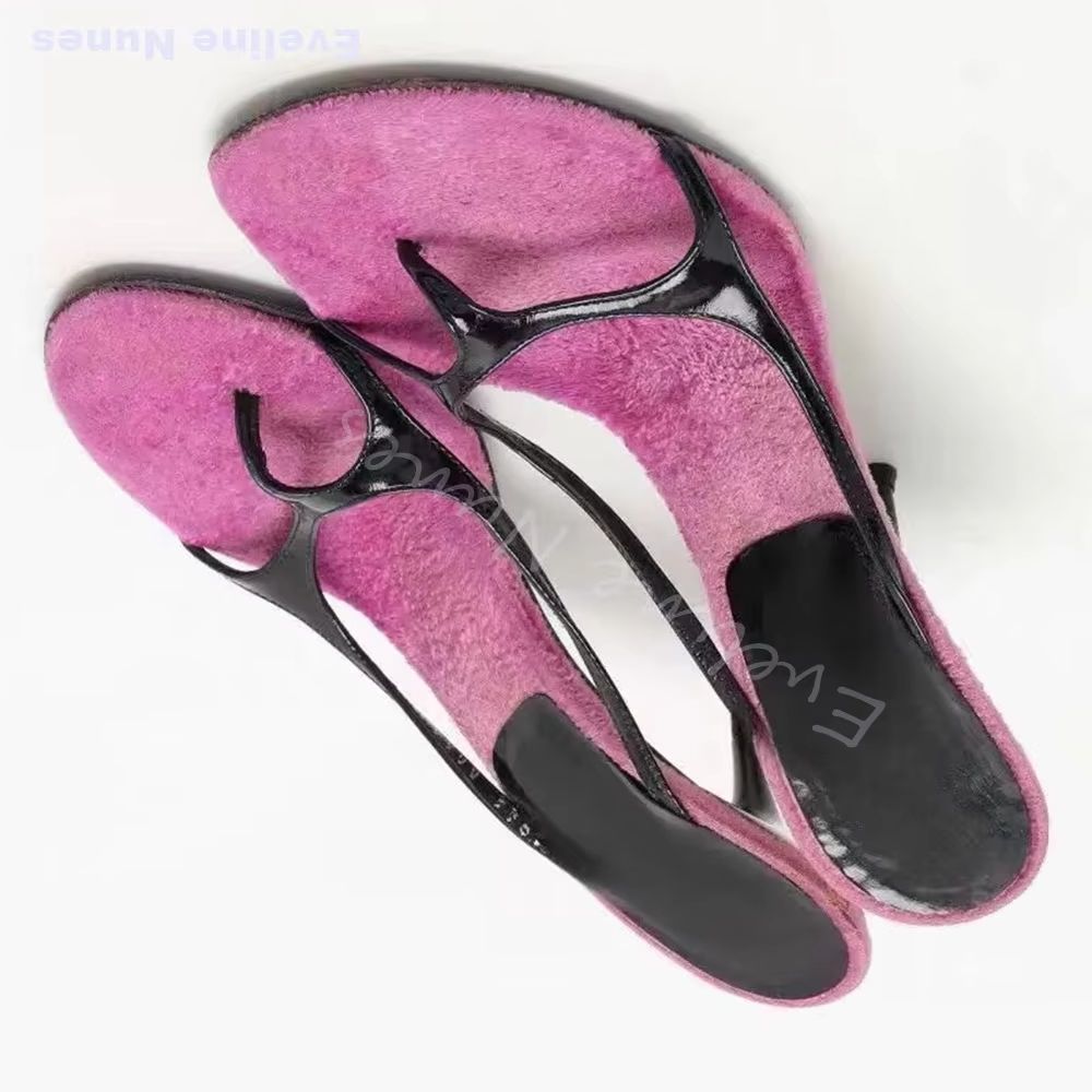 Y2K Pembe Kürklü Mule Parmak A - Street Fashion Online incelemesi ve fiyatı